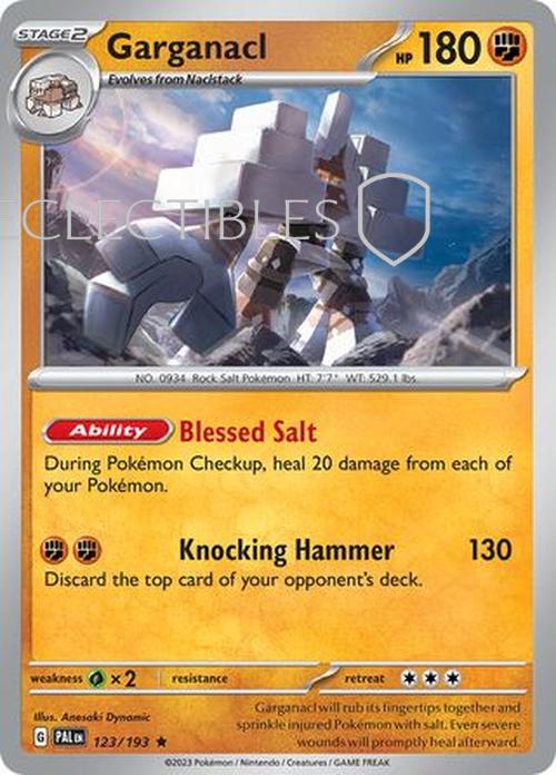 Pokemon Paldea Evolved  123/193 Garganacl  Reverse Holo
