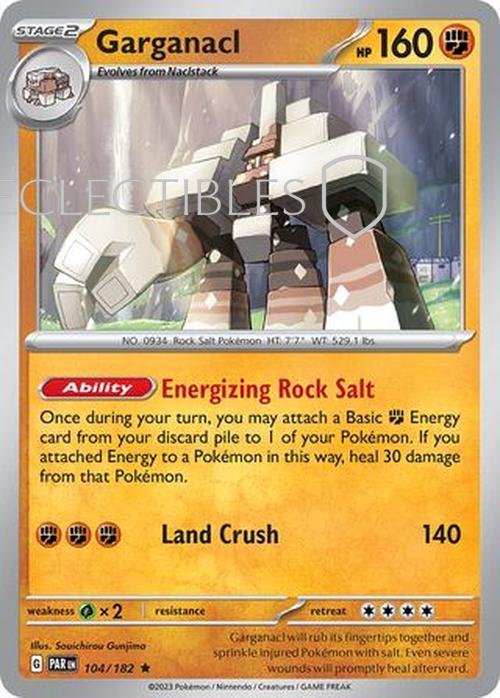 Pokemon Paradox Rift 104/182 Garganacl Holo