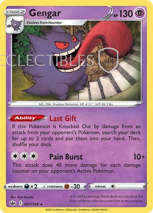 Pokemon Chilling reign 057/198 Gengar  Reverse Holo