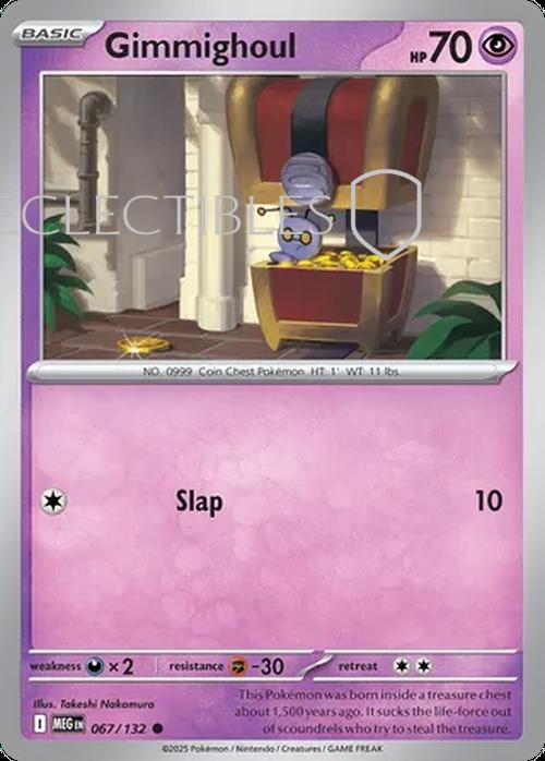 Pokemon Mega Evolutions 067/132 Gimmighoul  Reverse Holo