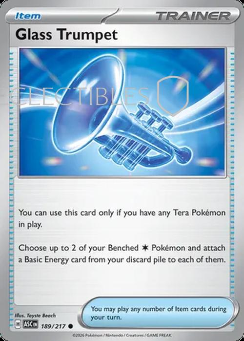 Pokemon Ascended Heroes 189/217 Glass Trumpet  Reverse Holo