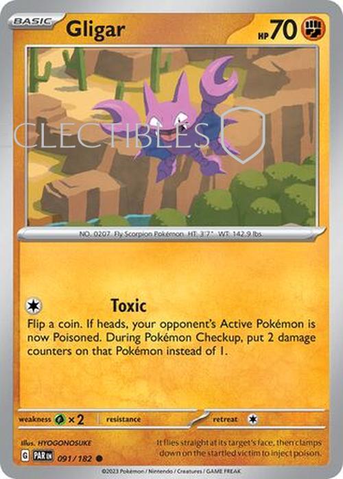 Pokemon Paradox Rift 091/182 Gligar  Reverse Holo