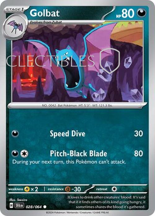Pokemon Shrouded Fable 028/064 Golbat  Reverse Holo