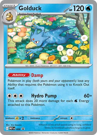 Pokemon Mega Evolutions Promo 008 Golduck 
