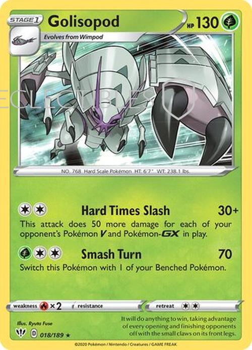 Pokemon Darkness Ablaze 018/189 Golisopod Holo