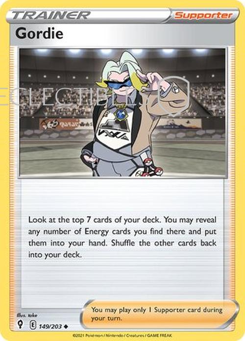 Pokemon Evolving Skies 149/203 Gordie  Reverse Holo