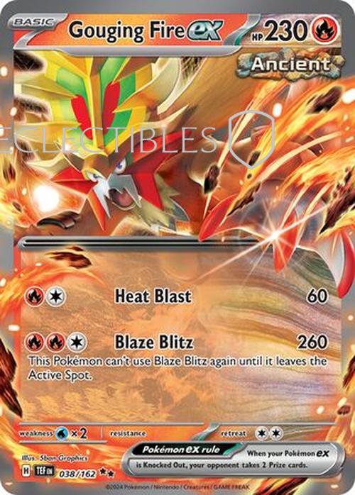Pokemon Temporal Forces 038/162 Gouging Fire ex