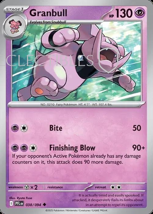 Pokemon Phantasmal Flames 038/094 Granbull  Reverse Holo