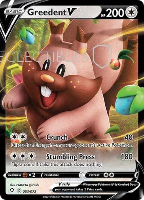 Pokemon Shining Fates 053/072 Greedent V