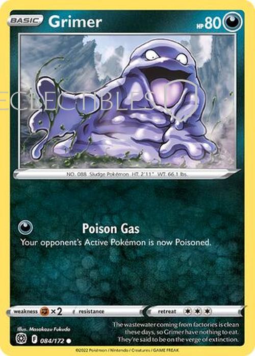 Pokemon Brilliant Stars 084/172 Grimer  Reverse Holo