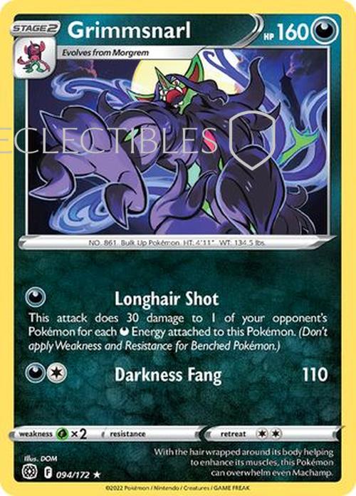 Pokemon Brilliant Stars 094/172 Grimmsnarl  Reverse Holo