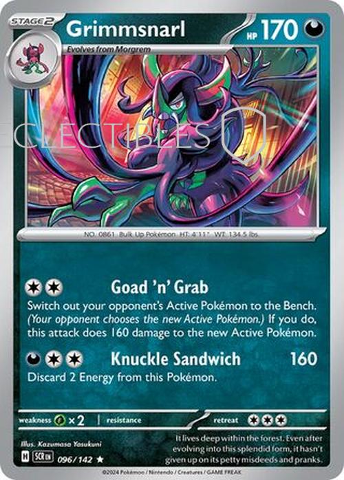 Pokemon Stellar Crown 096/142 Grimmsnarl  Reverse Holo