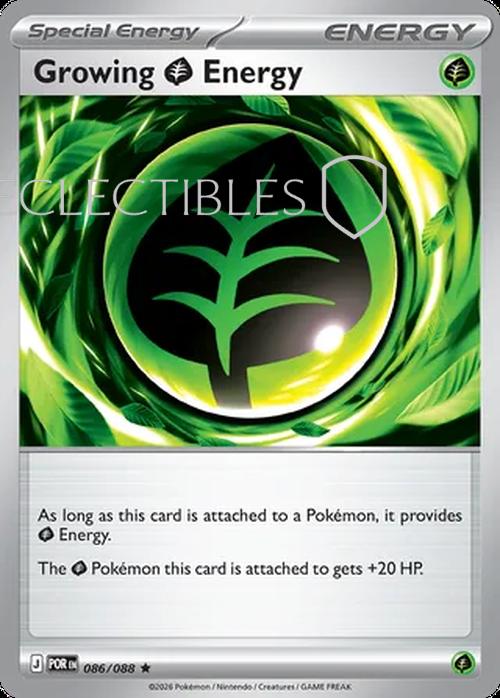 Pokemon Perfect Order 086/88 Growing Grass Energy Holo