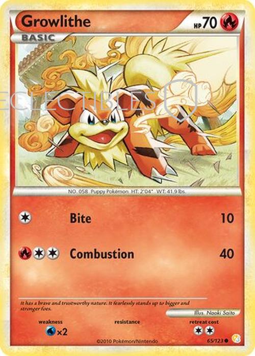 Pokemon HeartGold & SoulSilver 065/123 Growlithe