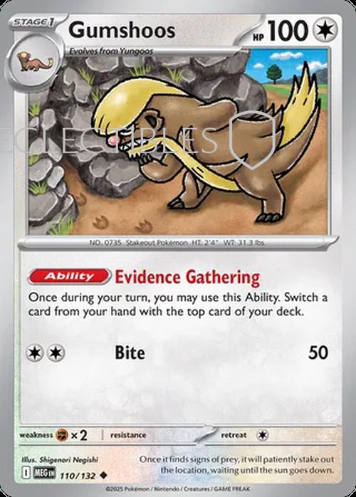 Pokemon Mega Evolutions 110/132 Gumshoos  Reverse Holo