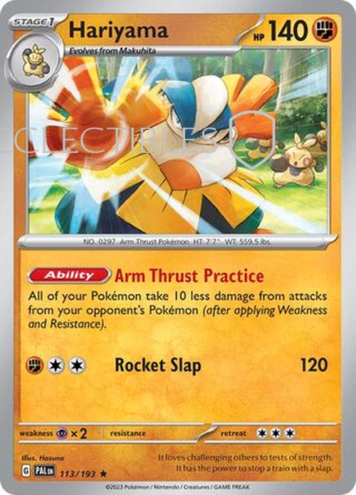 Pokemon Paldea Evolved  113/193 Hariyama Holo