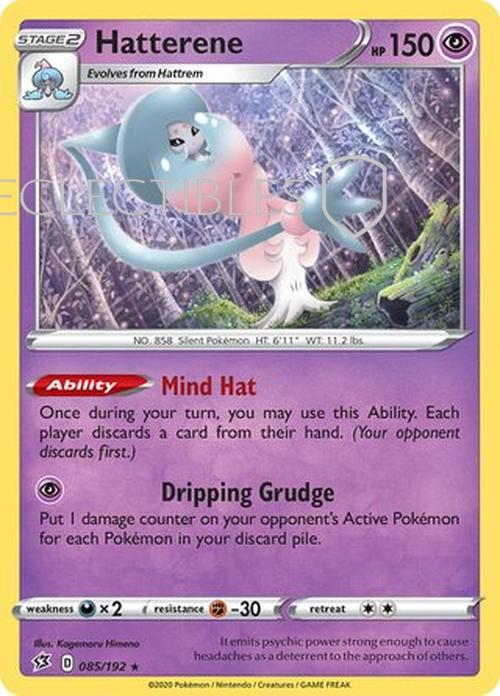 Pokemon Rebel Clash 085/192 Hatterene  Reverse Holo