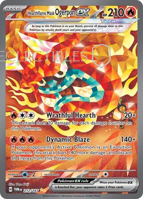 Pokemon Twilight Masquerade 212/167 Hearthflame Mask Ogerpon ex