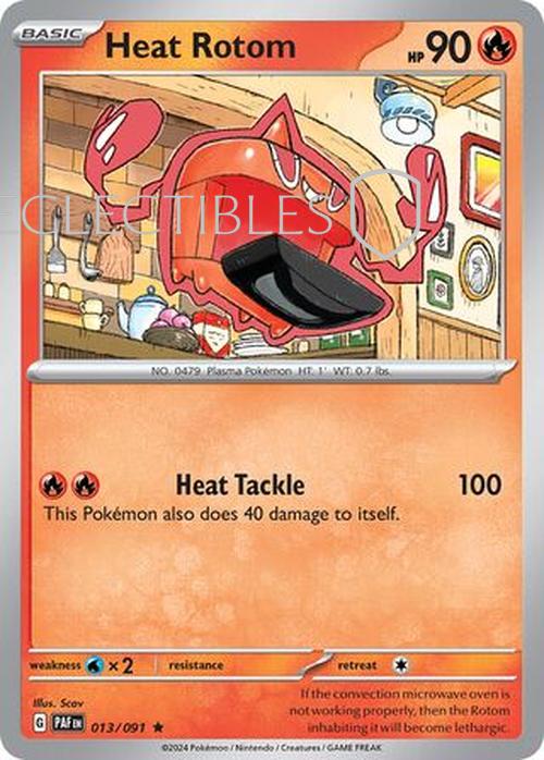 Pokemon Paldean Fates 013/91 Heat Rotom  Reverse Holo