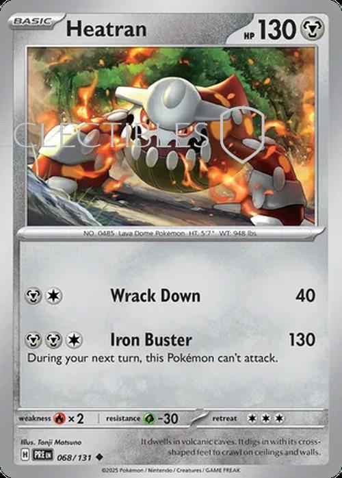Pokemon Prismatic Evolutions 068/131 Heatran Masterball Holo