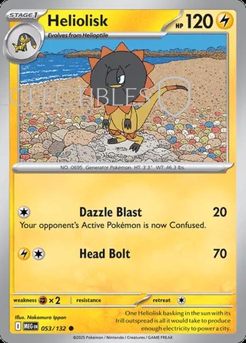 Pokemon Mega Evolutions 053/132 Heliolisk  Reverse Holo