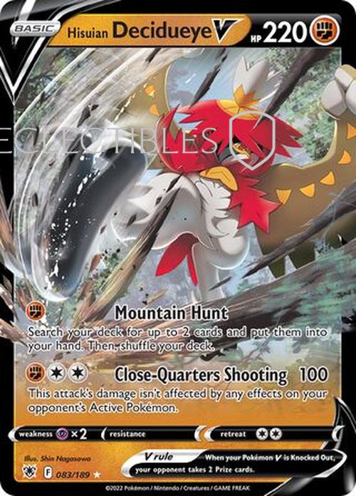Pokemon Astral Radiance 083/189 Hisuian Decidueye V
