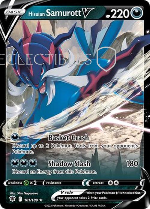 Pokemon Astral Radiance 101/189 Hisuian Samurott V