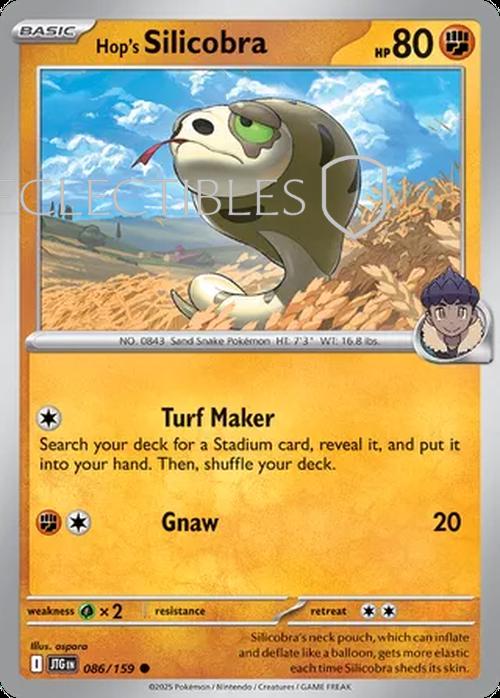 Pokemon Journey Together 086/159 Hops Silicobra Reverse Holo