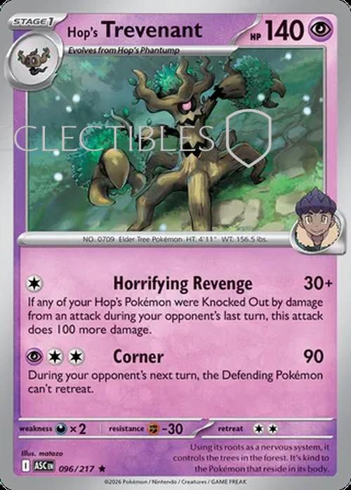 Pokemon Ascended Heroes 096/217 Hops Trevenant  Reverse Holo