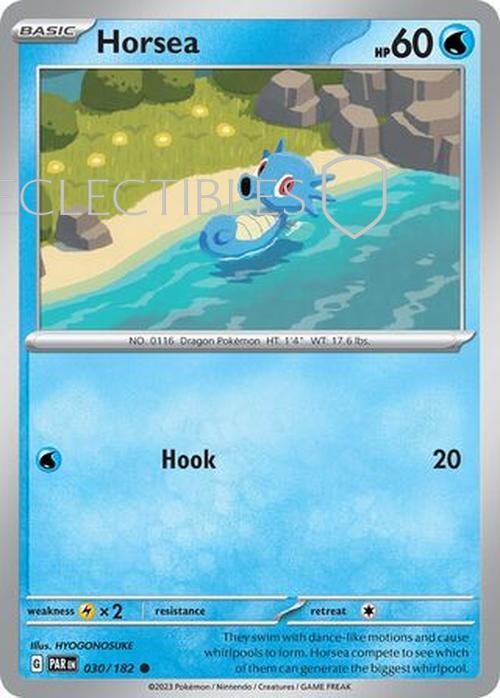 Pokemon Paradox Rift 030/182 Horsea  Reverse Holo