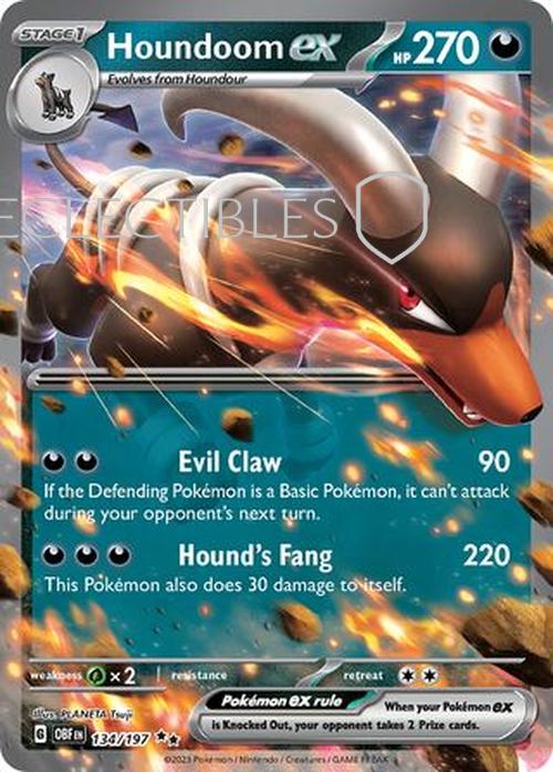 Pokemon Obsidian Flame 134/197 Houndoom ex