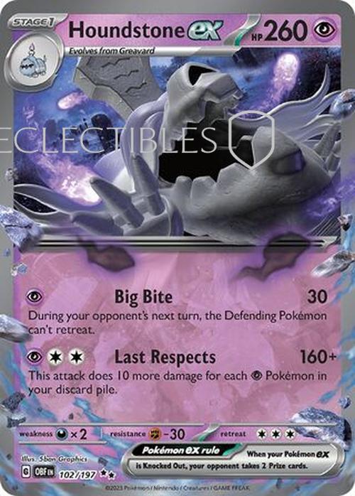 Pokemon Obsidian Flame 102/197 Houndstone ex