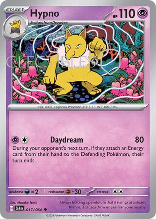 Pokemon Shrouded Fable 017/064 Hypno  Reverse Holo