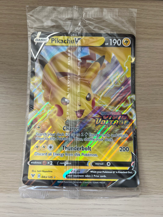Pokemon Vivid Voltage 043/185 Pikachu V Jumbo