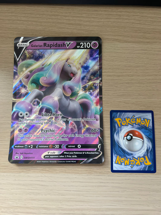 Pokemon SWSH Black Star Promos SWSH 111 Galarian Rapidash V Jumbo