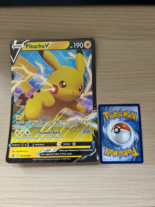 Pokemon SWSH Black Star Promos SWSH 061 Pikachu V Jumbo