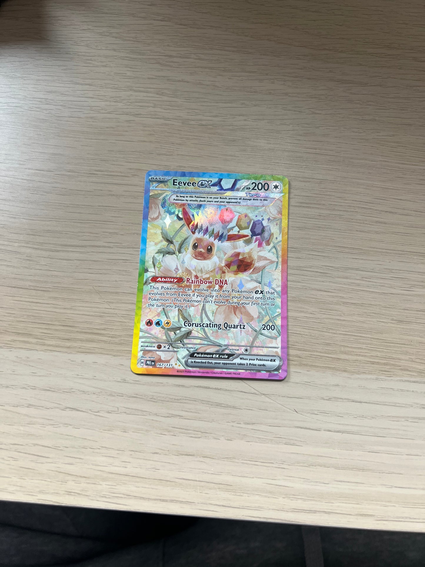 Pokemon Prismatic Evolutions 167/131 Eevee ex