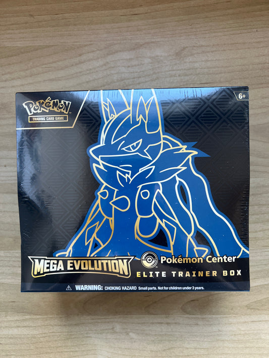 Mega Evolutions Pokemon Center Elite Trainer Box Lucario