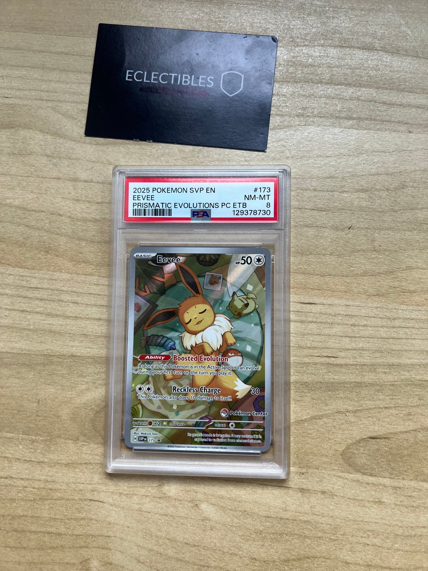PSA 8 Pokemon Center SV Black Star Promos SV 173 Eevee