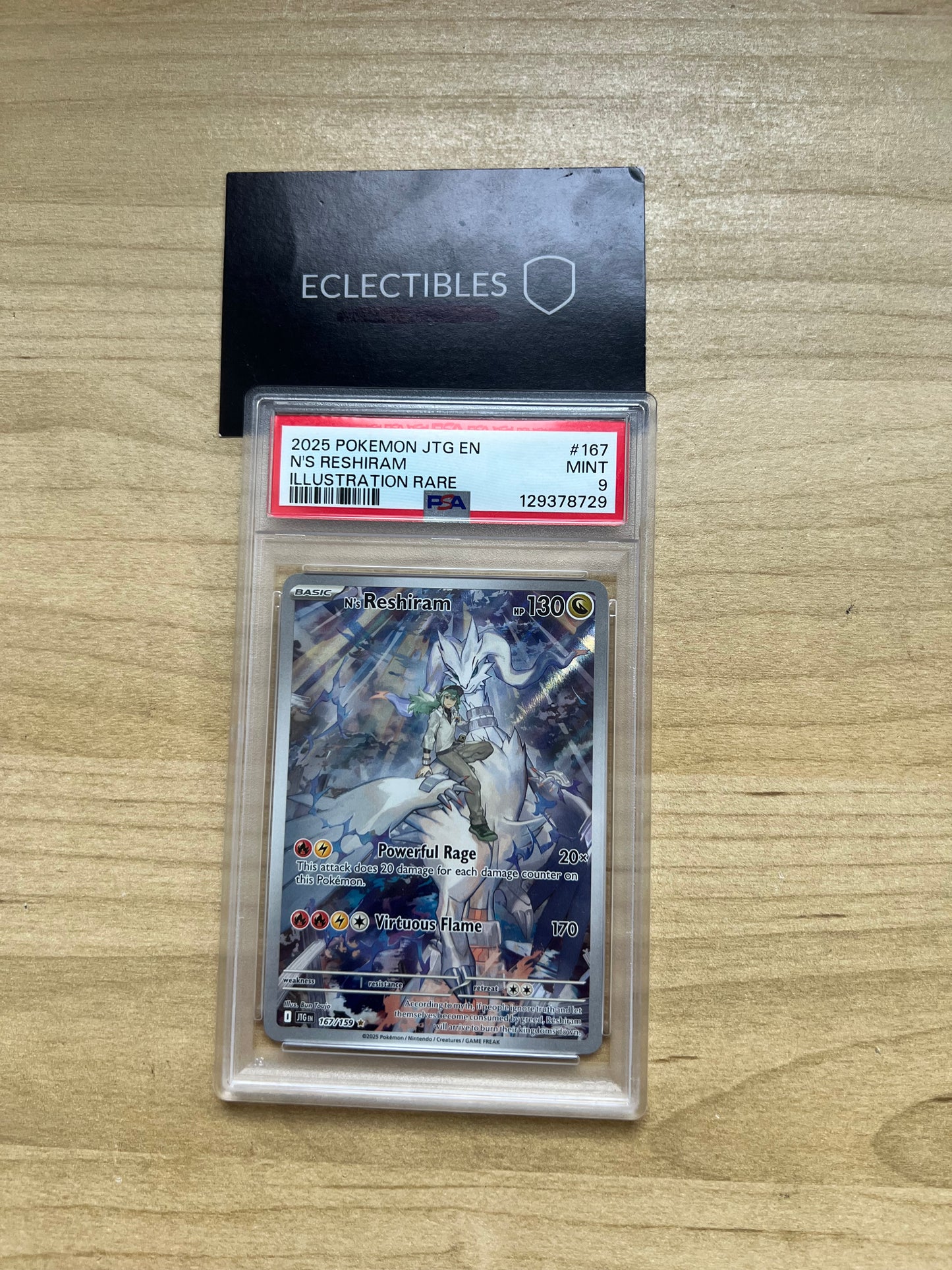 PSA 9 Pokemon Journey Together 167/159 Ns Reshiram