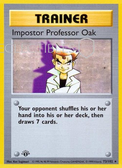 Pokemon Base Set 073/102 Impostor Professor Oak