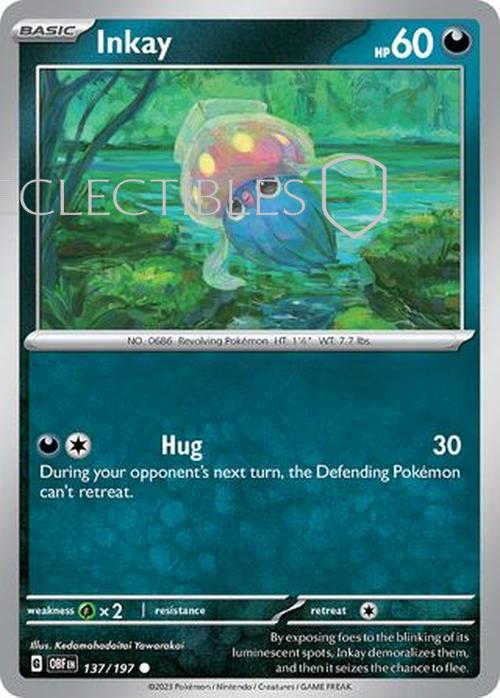 Pokemon Obsidian Flame 137/197 Inkay  Reverse Holo