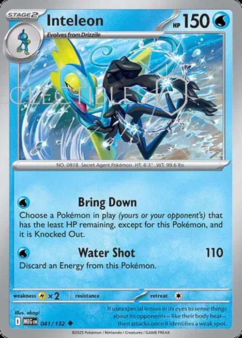 Pokemon Mega Evolutions 041/132 Inteleon  Reverse Holo