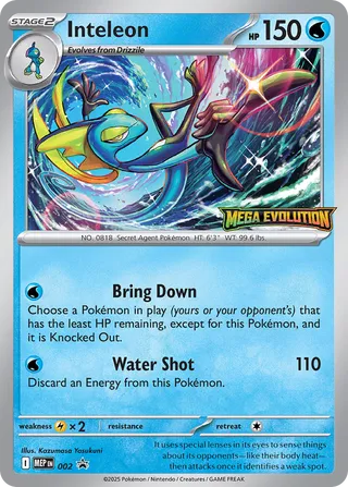 Pokemon Mega Evolutions Promo 002 Inteleon 