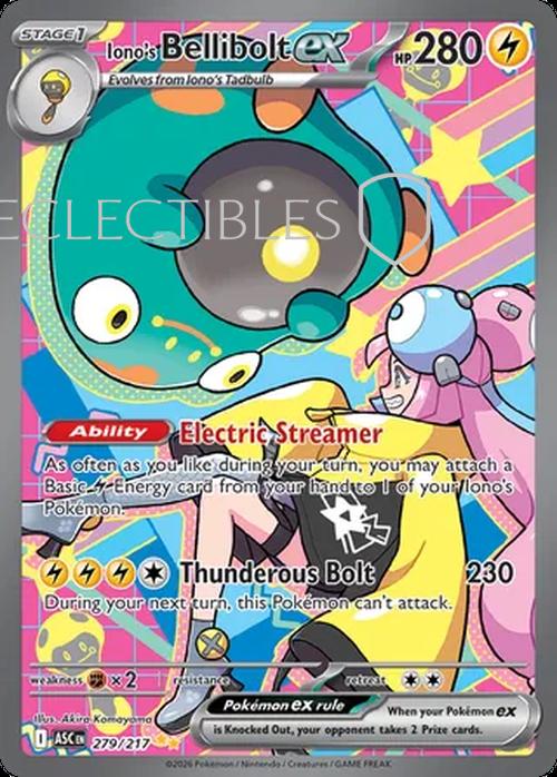 Pokemon Ascended Heroes 279/217 Ionos Bellibolt ex