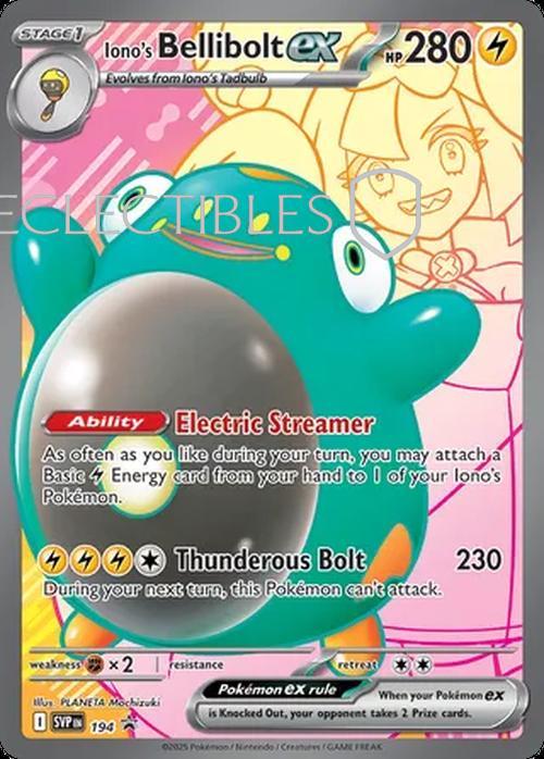 Pokemon SV Black Star Promos SV 194 Iono's Bellibolt ex