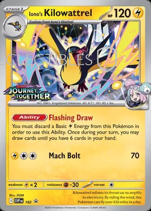 Pokemon SV Black Star Promos SV 182 Iono's Kilowattrel