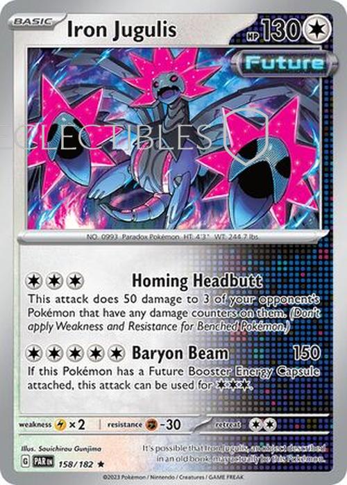 Pokemon Paradox Rift 158/182 Iron Jugulis Holo