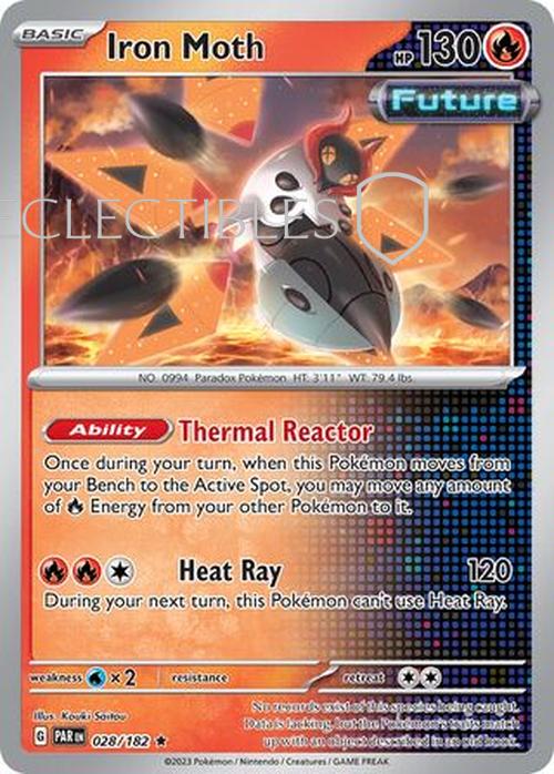 Pokemon Paradox Rift 028/182 Iron Moth Holo