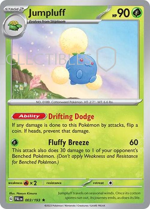 Pokemon Paldea Evolved  003/193 Jumpluff  Holo